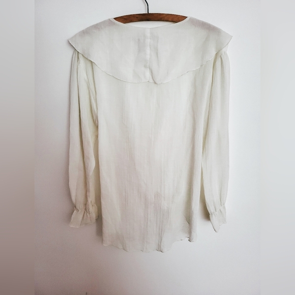 Vintage ruffle long sleeve blouse - Picture 6 of 6